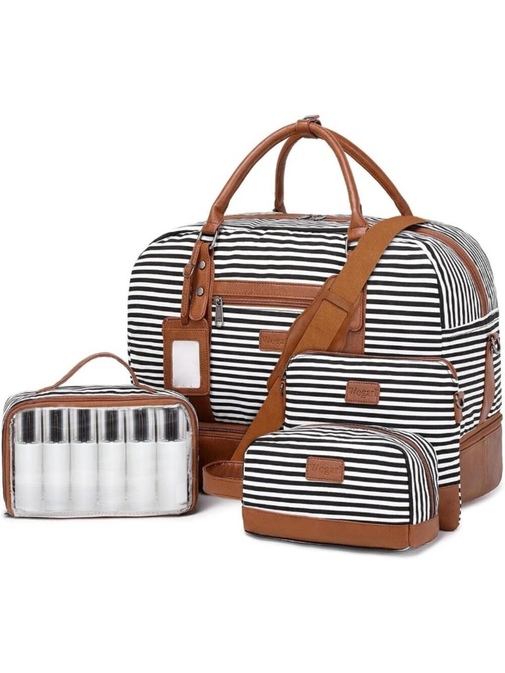4PCS Large Weekend Travel Duffel Bags Set | Overnight Tote with Shoe Compartment